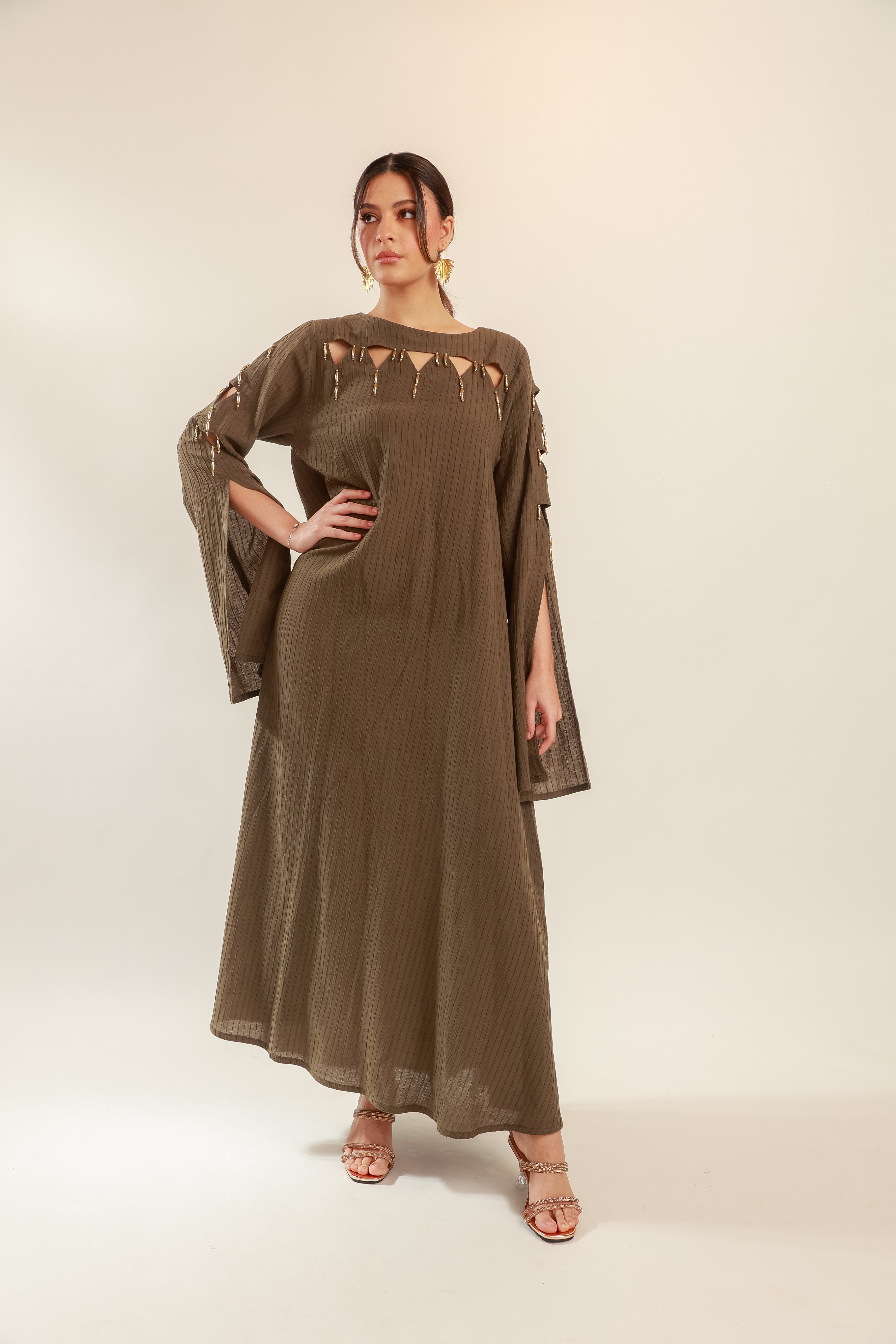 Cut-out Neckline Dress