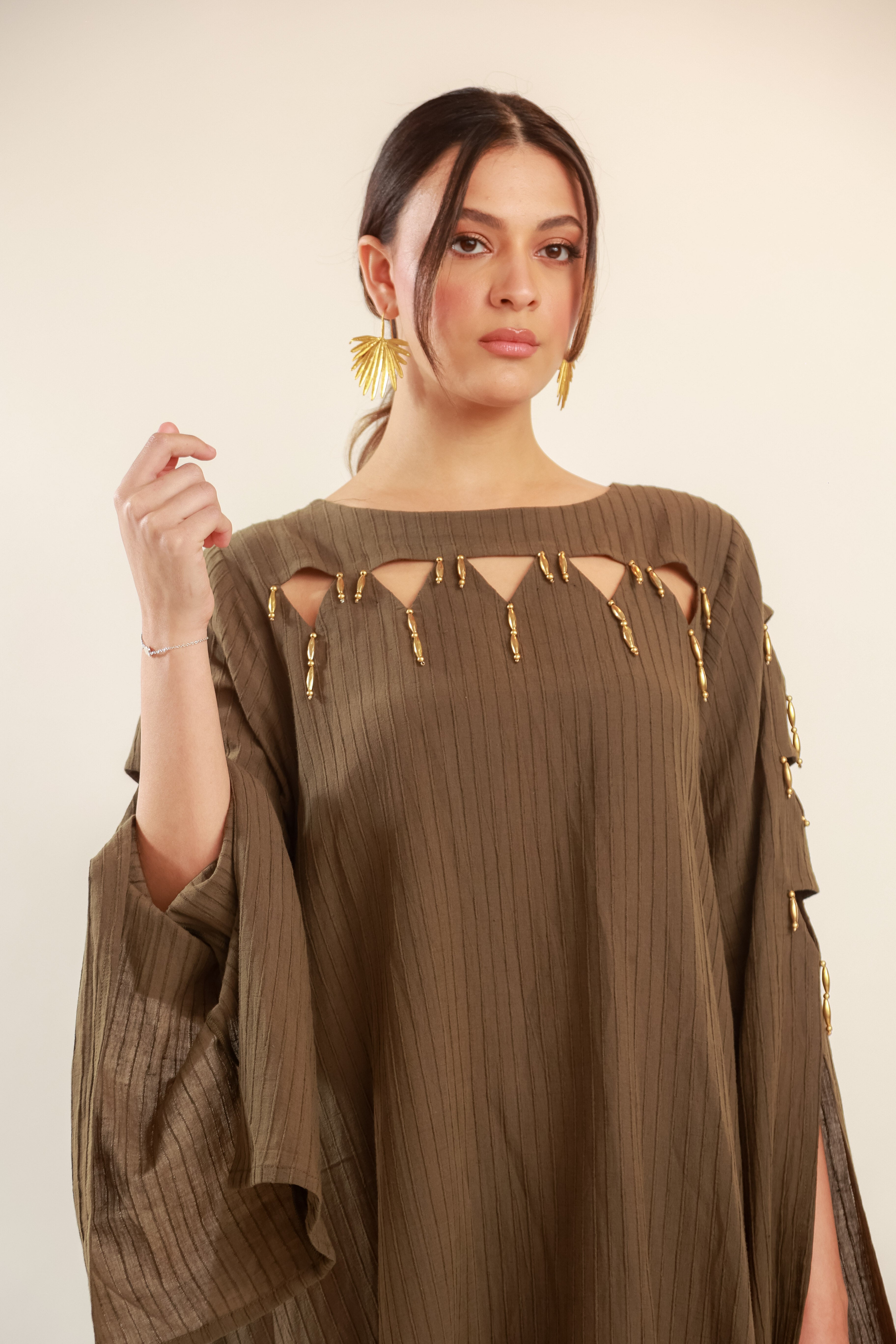 Cut-out Neckline Dress