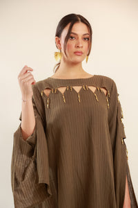 Cut-out Neckline Dress