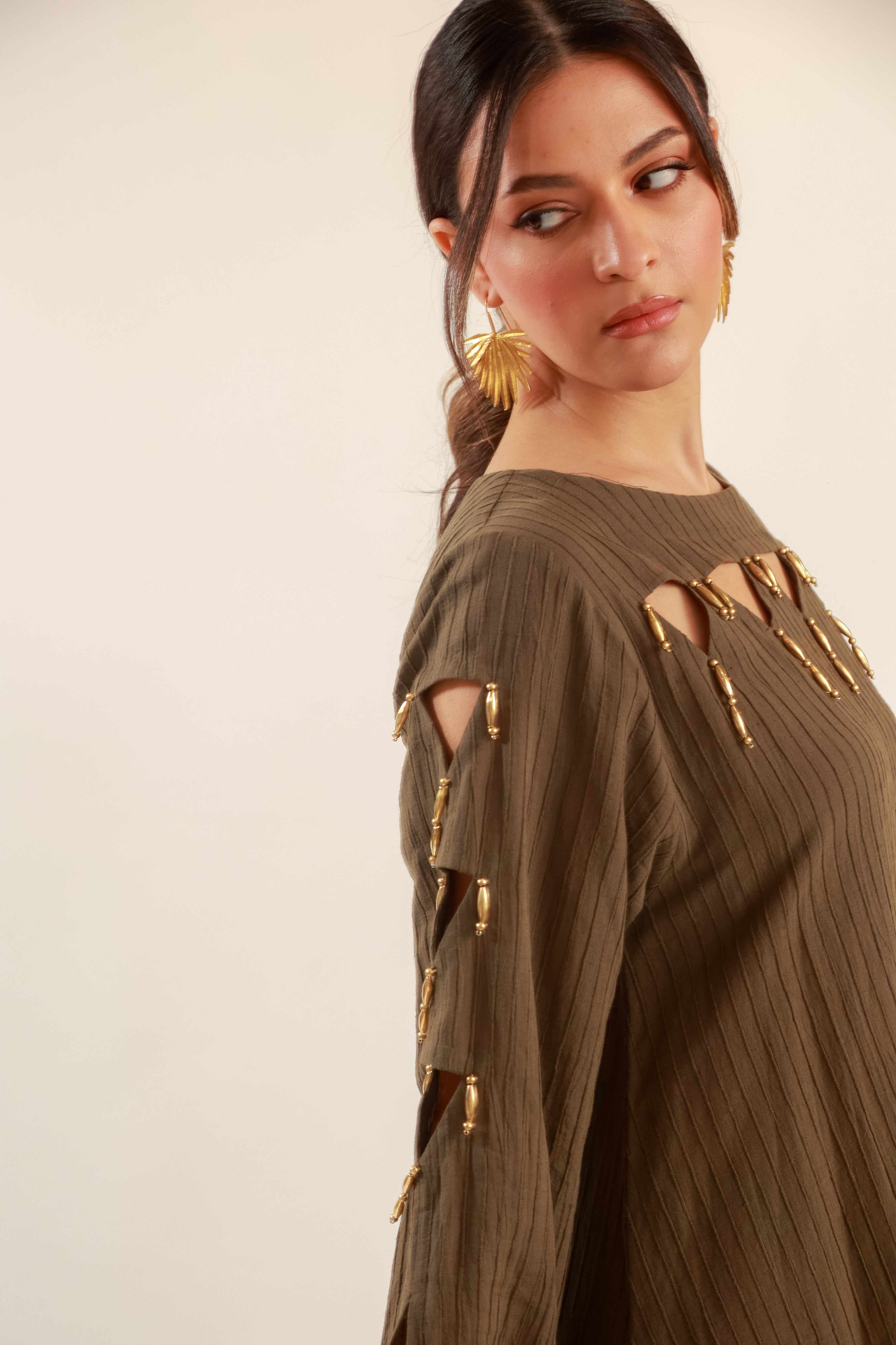Cut-out Neckline Dress