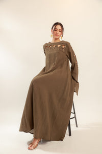 Cut-out Neckline Dress